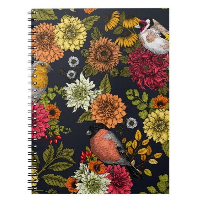 Trädfåglar och blommor 2 anteckningsbok (Framsidan)