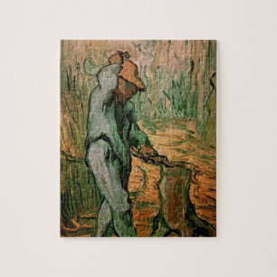Trädfällare (efter Millet) av Vincent van Gogh Pussel