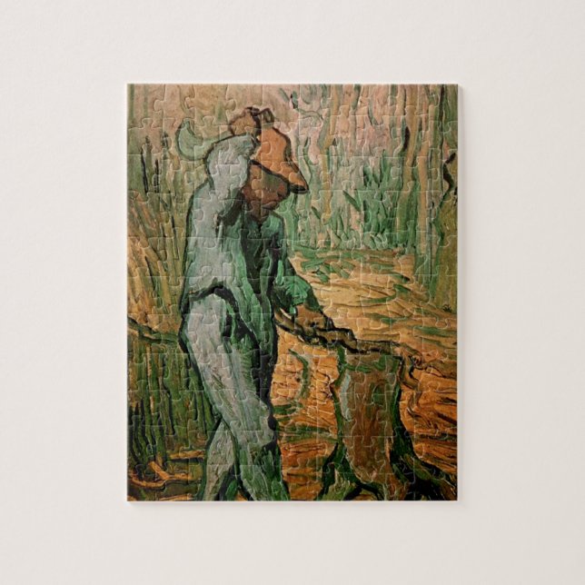 Trädfällare (efter Millet) av Vincent van Gogh Pussel (Vertikal)