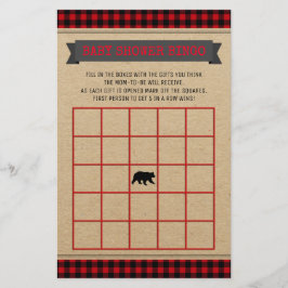 Trädfällare Pojkar Baby Shower Bingo Kort