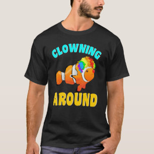 Trädfisktäkt runt fiskens Tank Aquarium Coral T Shirt