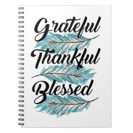 Trädfjädrar tack vare tacksamma välsignade pilar anteckningsbok