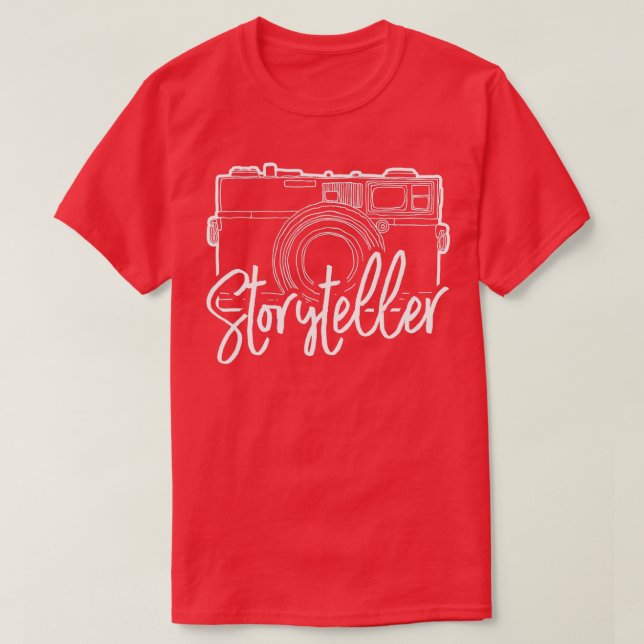 Trådfoto, storyteller med kamera t shirt (Design framsida)