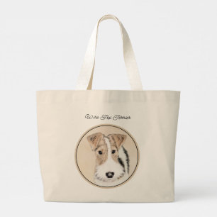 Trådfox Terrier-målarfärg WFT Pet-Hund Art Jumbo Tygkasse