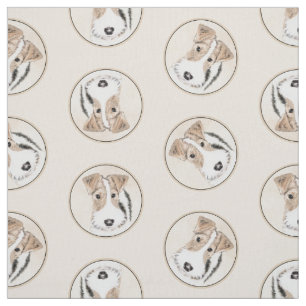 Trådfox Terrier-målarfärg WFT Pet-Hund Art Tyg