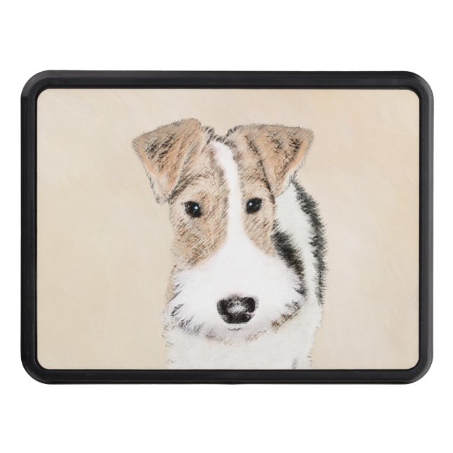 Trådfoxtererimålning - Cute Original Hund Art Dragkroksskydd (Framsidan)