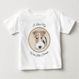 Trådfoxtererimålning - Cute Original Hund Art T Shirt