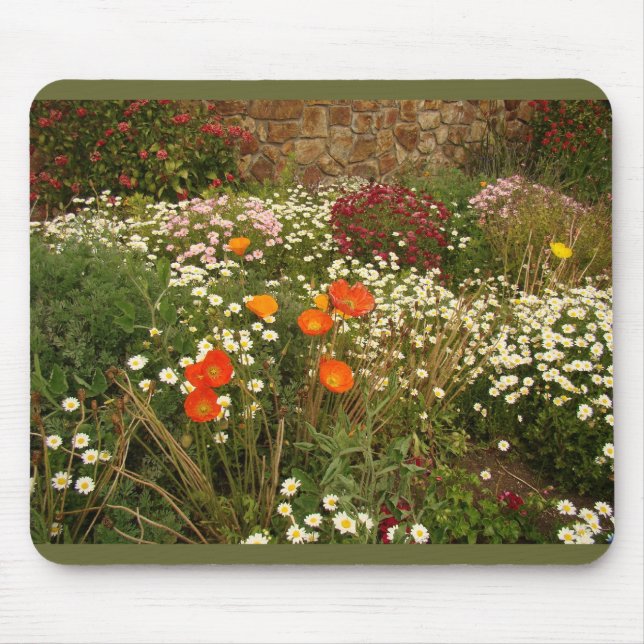 Trädgård av blommor Mousepad Musmatta (Framsidan)