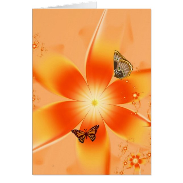 Trädgård av fjärilar hälsningskort (Framsidan)