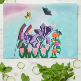 Trädgård av himmelska fröjder kökshandduk