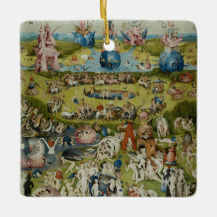 Trädgård av jordiska fröjder, 1490-1500 julgransprydnad keramik