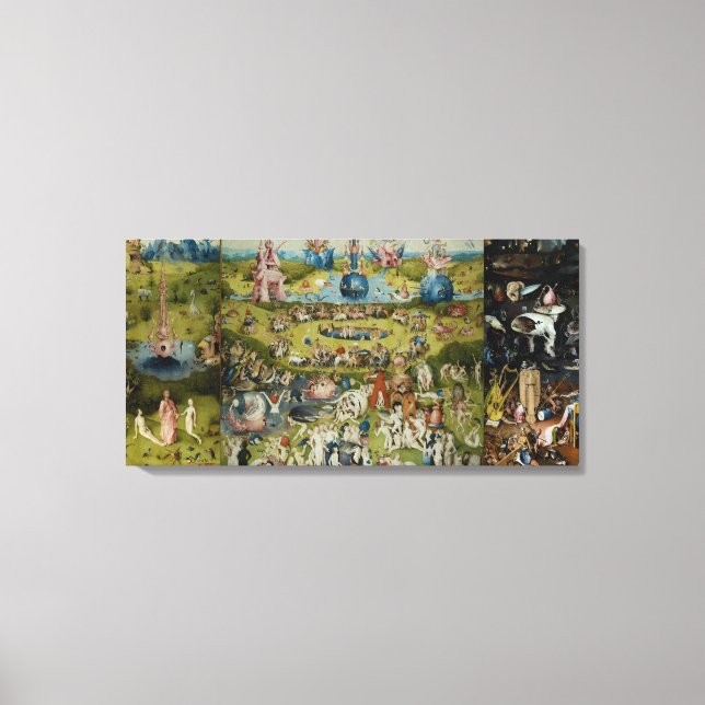 Trädgård av jordiska nöjen Hieronymus Bosch Canvastryck (Framsida)