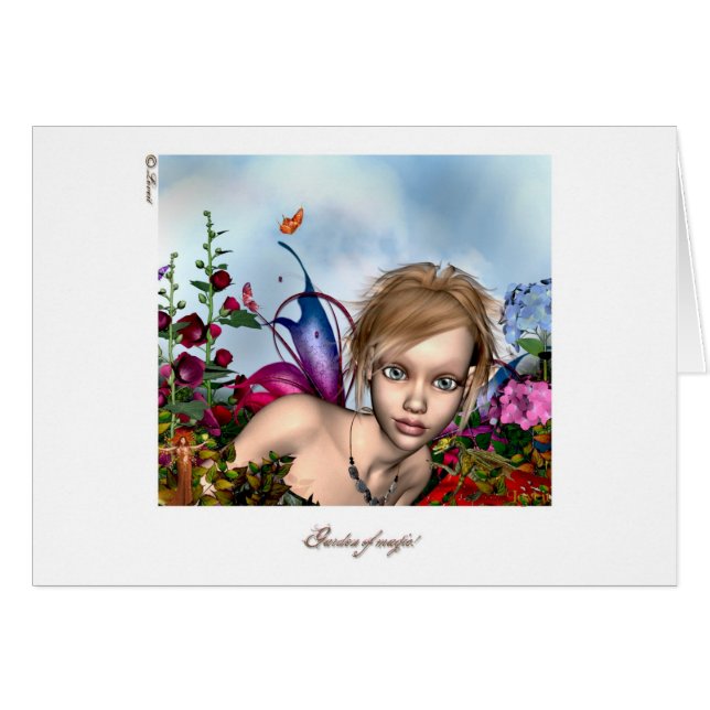 trädgård av magi hälsningskort (Framsidan Horizontal)