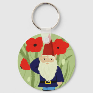 Trädgård av minnegnomen Keychain Nyckelring