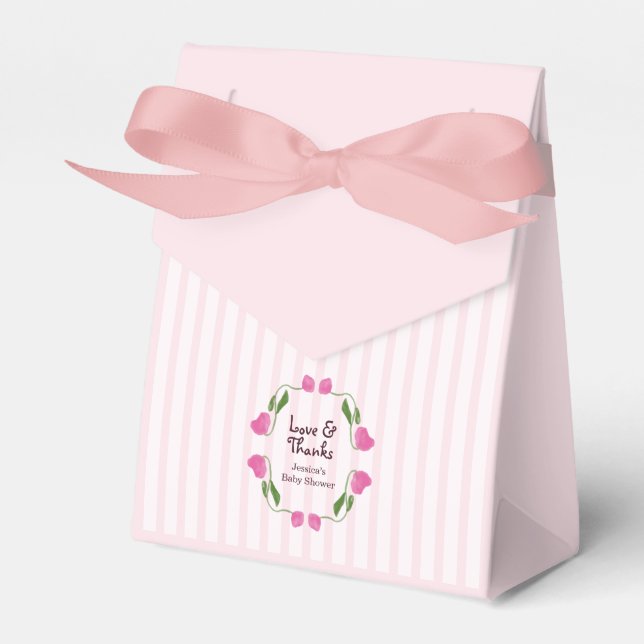 Trädgård  Baby Shower med kärlek och tack Presentaskar (Framsidan Sidan)