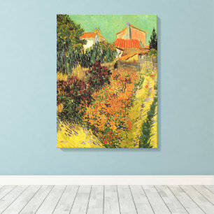 Trädgård Bakom ett Hus av Vincent van Gogh Canvastryck