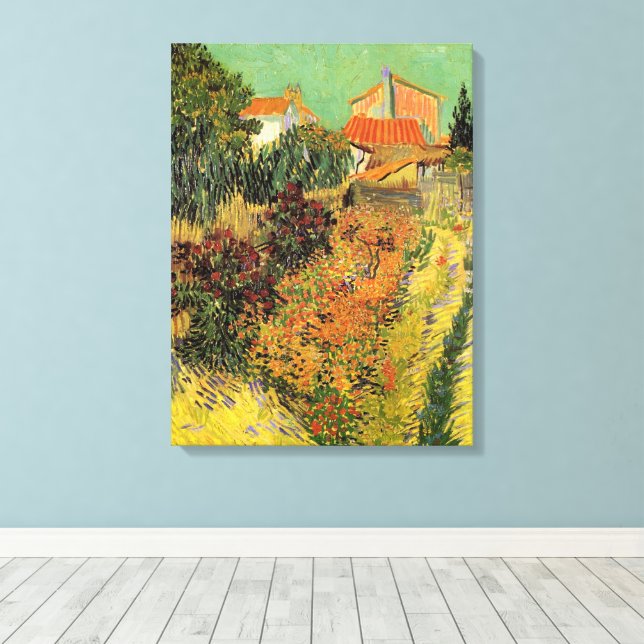 Trädgård Bakom ett Hus av Vincent van Gogh Canvastryck (Insitu (trägolv))
