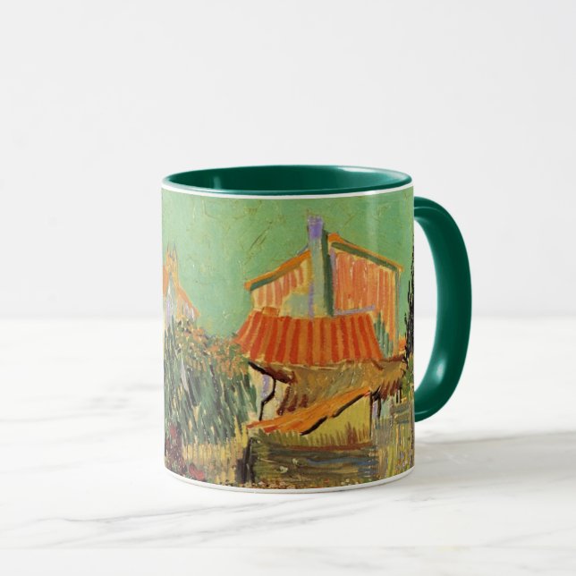 Trädgård Bakom ett Hus av Vincent van Gogh Mugg (Framsida höger)