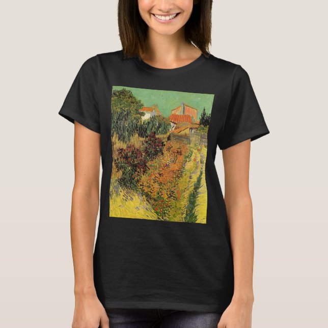 Trädgård Bakom ett Hus av Vincent van Gogh Tee Shirt (Framsida)