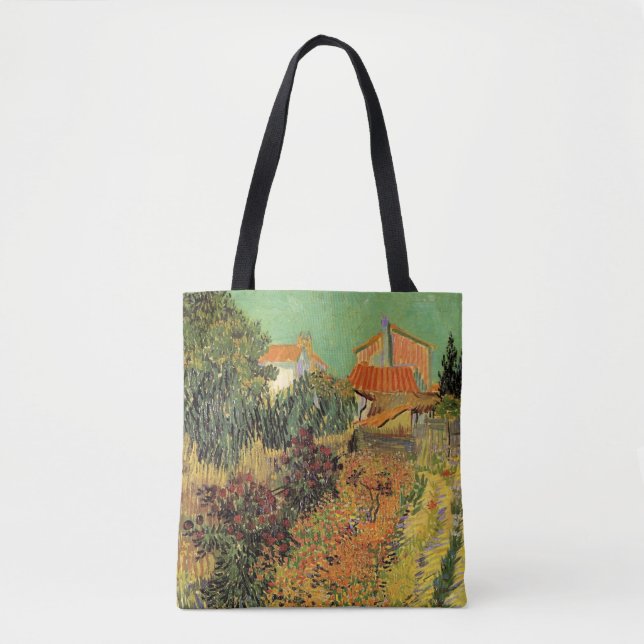 Trädgård Bakom ett Hus av Vincent van Gogh Tygkasse (Framsida)