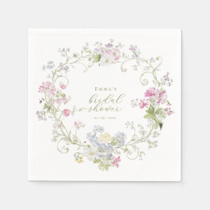 Trädgård Boho Vilda blommor Bröllopsdusch Pappersservett