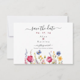 Trädgård Boho Vilda Blommor Platt Rädda Bröllopsko Spara Datumet