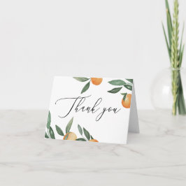 Trädgård Citrus Bröllop. Toskansk Sommar Orange Sk Tack Kort