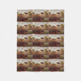 trädgård för vintageblommamonet i den argenteuil fleecefilt