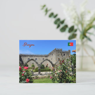 Trädgård i Braga, Portugal Helg Vykort