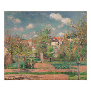 Trädgård i fullt solljus, Camille PIssarro, 1876 Fototryck