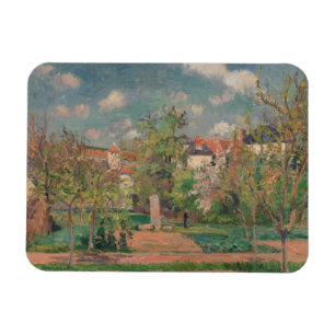 Trädgård i fullt solljus, Camille PIssarro, 1876 Magnet