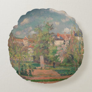 Trädgård i fullt solljus, Camille PIssarro, 1876 Rund Kudde