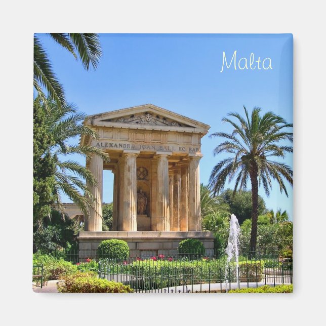 Trädgård i Malta i Valletta Magnet (Framsidan)