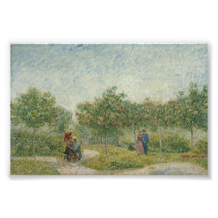 Trädgård i Montmartre med älskare Fototryck