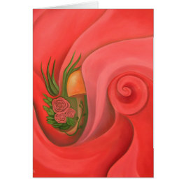 Trädgård i rokortet hälsningskort