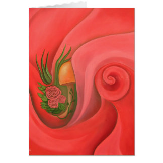 Trädgård i rokortet hälsningskort