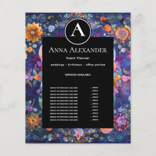Trädgård i rörelse Blommig Mandala-design Flygblad