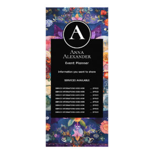 Trädgård i rörelse Blommig Mandala-design Reklamkort