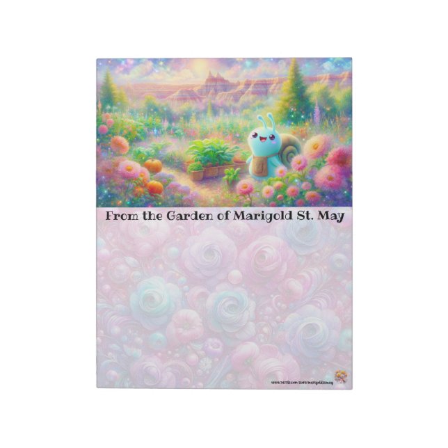 Trädgård med Badlands-snäcka Anteckningsblock (Roterad)