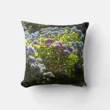 Trädgård med Hydrangeor
