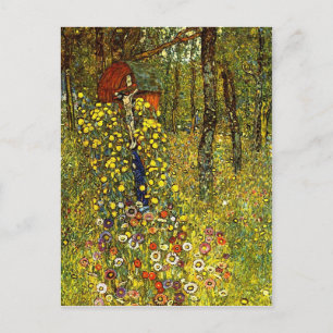 Trädgård med krucifix av Gustav Klimt Vykort