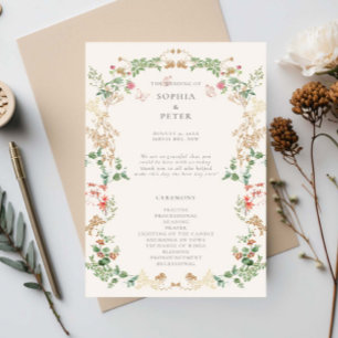 Trädgård med vilda blommor Blomsterkrans Ceremoni 
