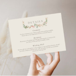 Trädgård med vilda blommor blomsterkrans detalj ko inbjudningar