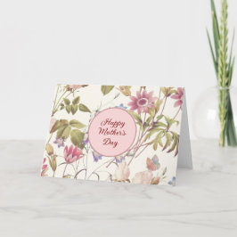 Trädgård med vilda blommor Mors dag-kort Kort