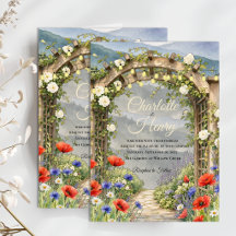 Trädgård med vildblommor och lövhydda Rustik bloms