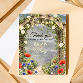 Trädgård med vildblommor Trädgårdsstuga Rustik Tac Vykort