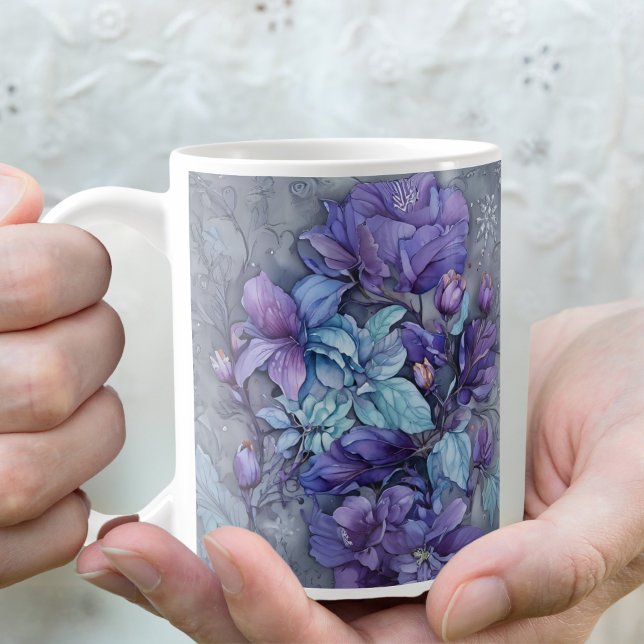 Trädgård med Vinblomma Kaffemugg (Skapare uppladdad)