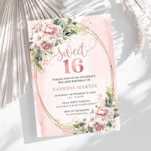 Trädgård Roséguld Blommor och Grönska Sweet 16
