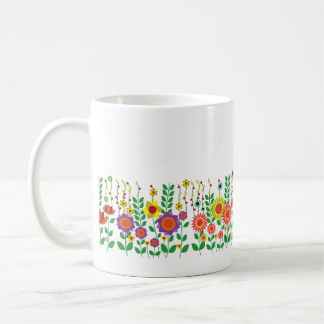 Trädgård - Utan text Flerfärg Kaffemugg (Vänster)