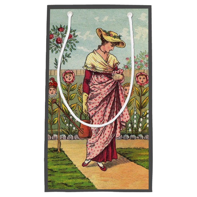 Trädgård Växa Blomma Kvinna Konst Antik (Framsidan)